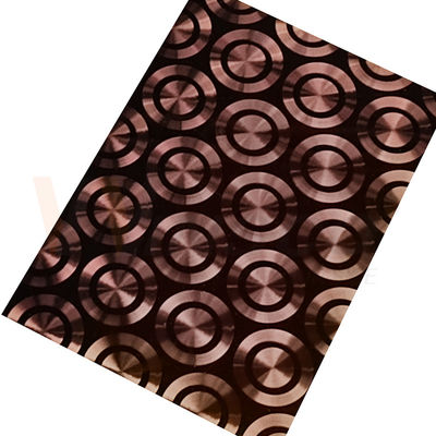 качество  Rose Gold Decorative Stainless Steel Sheet Metal PVD Color CD Polishing 3D Laser Cold Rolled завод