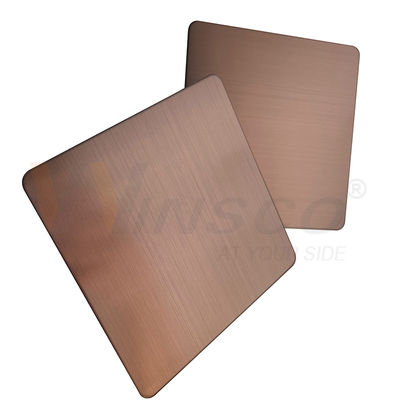 качество  GB 201 304 316 Hairline Stainless Steel Sheet Brown PVD Color Accept Customized завод