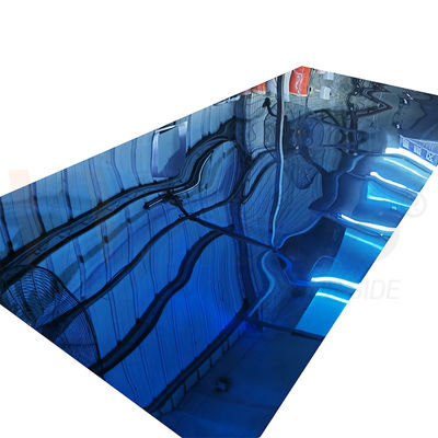 качество  304 304L Grade Blue Colored Mirror Surface Stainless Steel Sheet 4FTX8FT завод