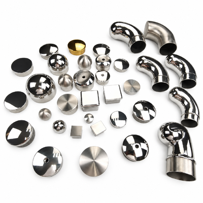 качество  SUS 201 304 316 Stainless Steel Round and Square Tube End Caps for Handrails завод