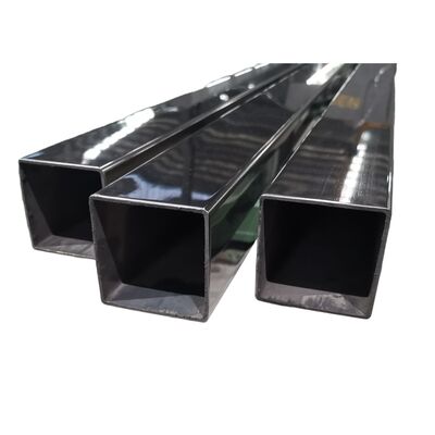 качество  600G Mirror Black Stainless Steel Square Tube, 201 304 Grade Black Mirror Inox Square Pipe for Building Decoration & Railing завод