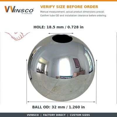 качество  Polished Stainless Steel Double-Hole Decorative Ball with Customizable Hole Diameter in 201/304/316 Grades завод