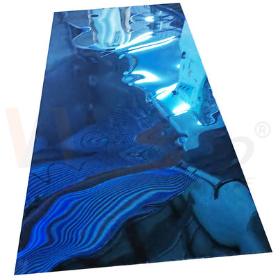 4ftx8ft 1220mmx2440mm SS201 Синий цвет 8K зеркало Нержавеющая сталь Плита толщина 0,4 мм-3,0 мм