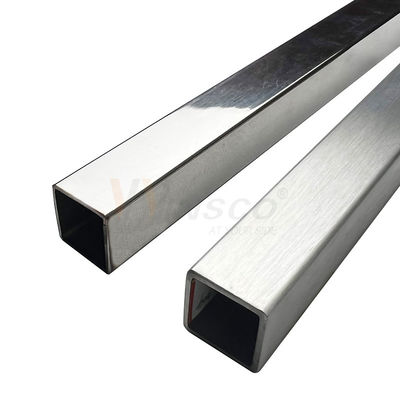 SUS 201 304 316 20mmx20mm Размер Нержавеющая сталь Квадратная труба 0.6mm-2.0mm Стенная толщина нержавеющей трубы Зеркало Сатинная поверхность