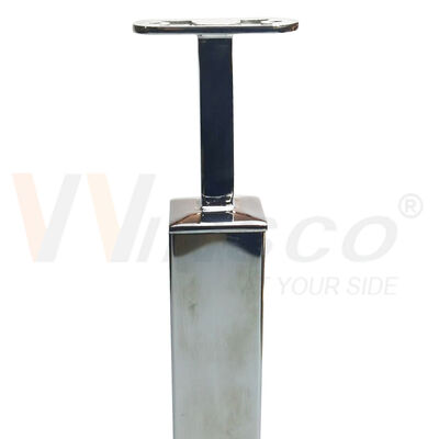 Square Tube Stainless Steel Handrail Bracket Railing Support Saddle| Winsco Metal VA113