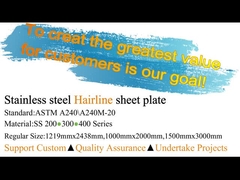TP 201 304 316 430 лист нержавеющей стали волосяного покрова No.4 AFP декоративный поверхностный